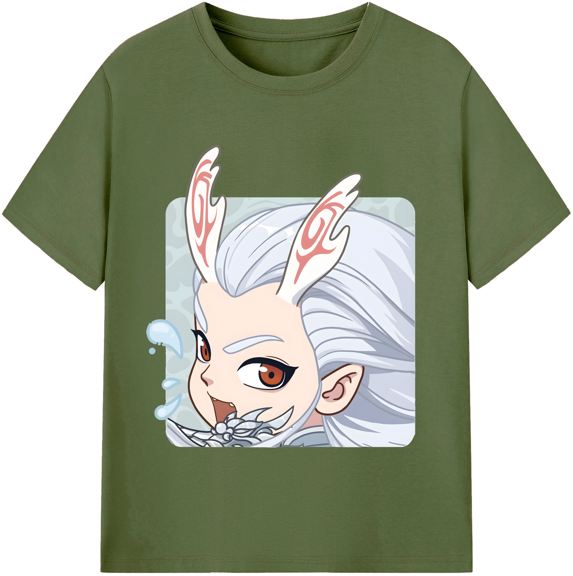 （画像用） Ne Zha 2 ナタ 魔童の大暴れ 綿100％半袖Tシャツ（フロントプリント）